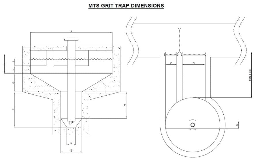 Grit removal system detritor for sewage treatment plant