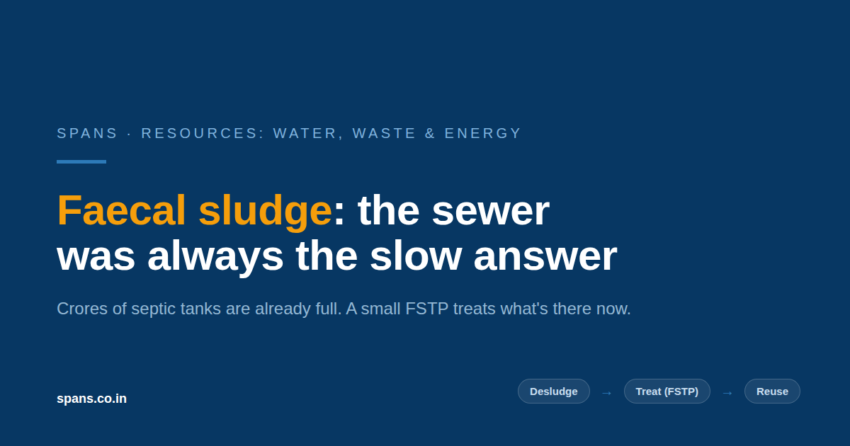 The Sewer Was Always the Slow Answer to Faecal Sludge Management