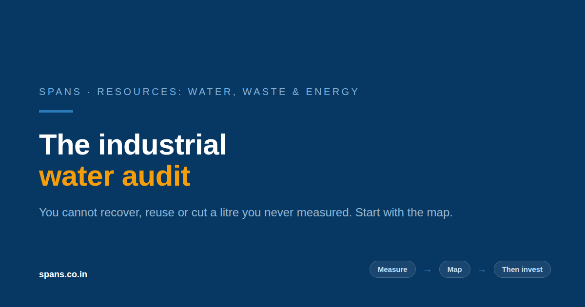 Why a Water Audit Beats a New RO Plant (Almost Every Time)