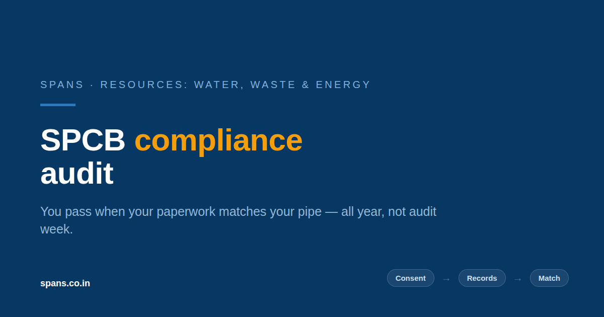 The SPCB Compliance Audit Is Won in Your Logbook, Not on Inspection Day