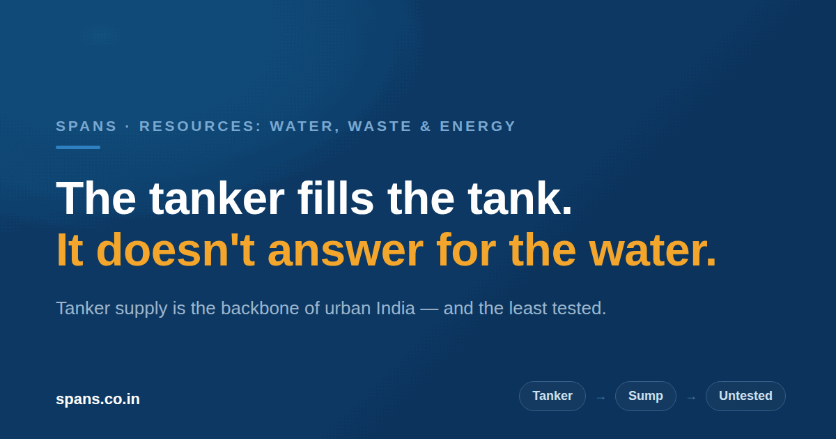 The Tanker Fills the Tank. It Doesn't Answer for the Water.