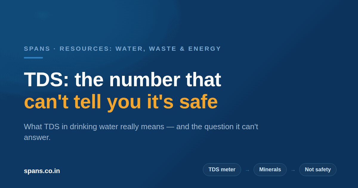 TDS in Drinking Water: What's Safe, and What the Number Doesn't Tell You